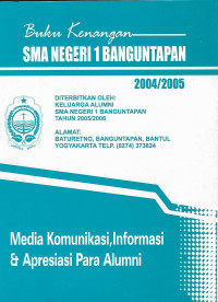 Buku Kenangan SMA Negeri 1 Banguntapan 2004/2005